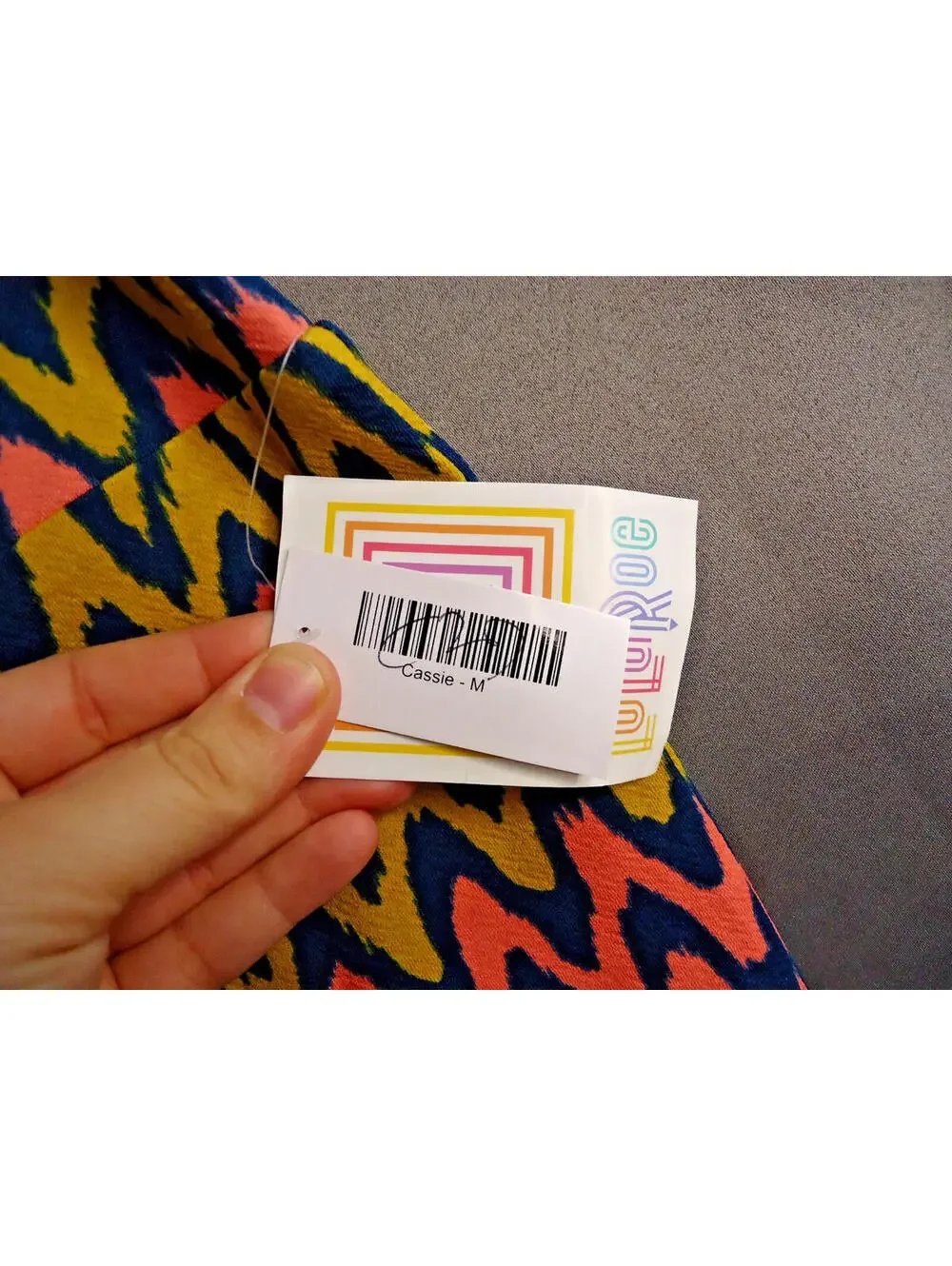 LuLaRoe Cassie Chevron Print Pencil Skirt Pink & Yellow Size Med Stretch New